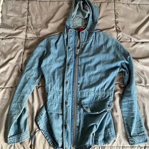 Santafeny Coffeeshop Red Jean Jacket Size S